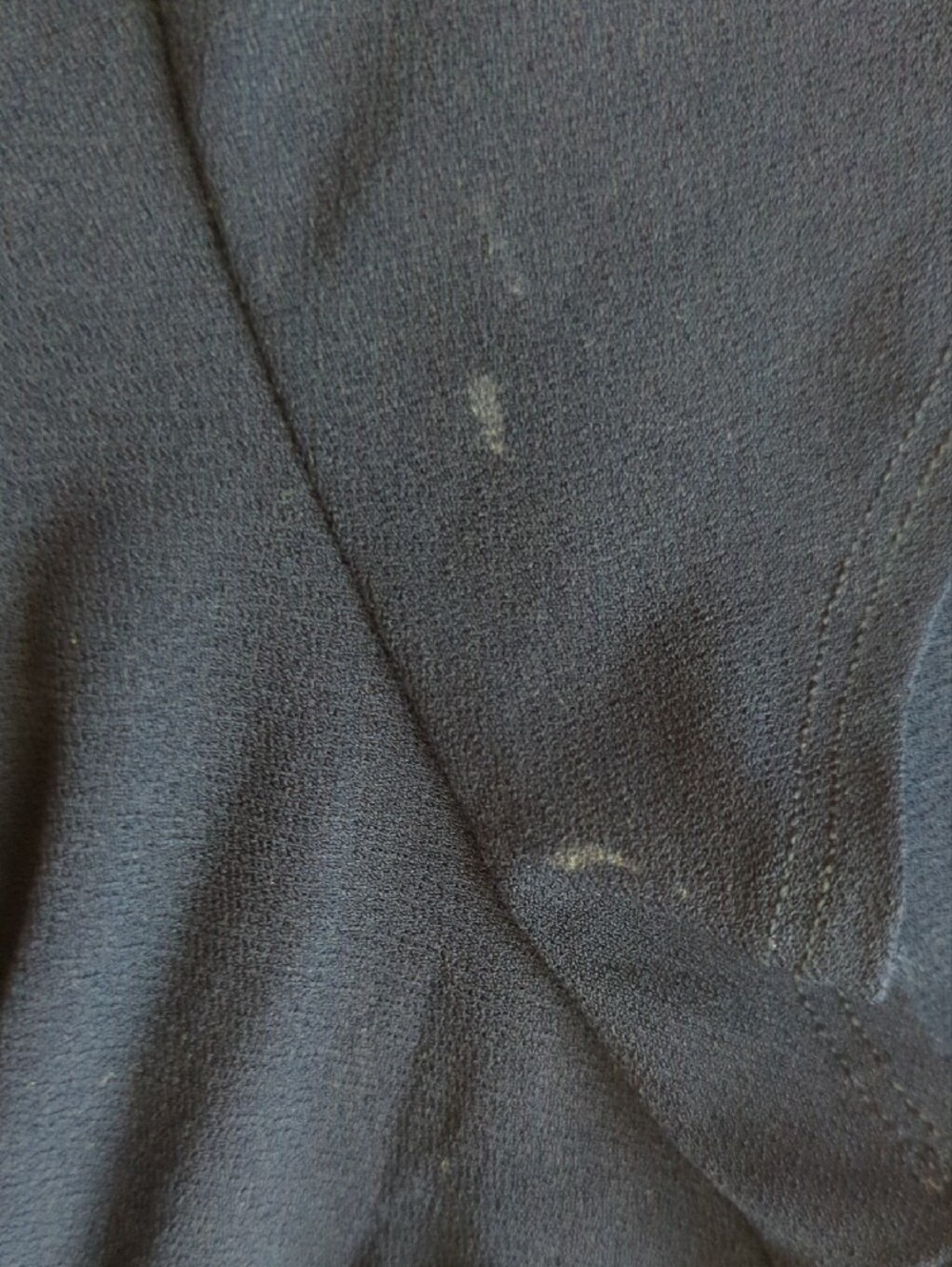Madison Navy Short Sleeve Tunic Top with Gold Accent Buttons - Picture 4 of 4